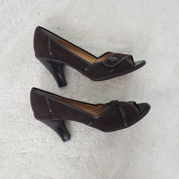 Merona open toe suede heels - Picture 2 of 6